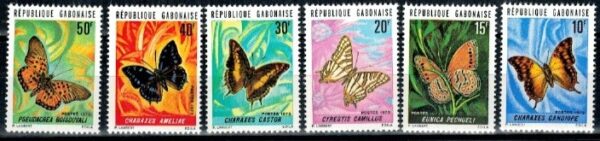 MOTYLE GABON MI.494-499**