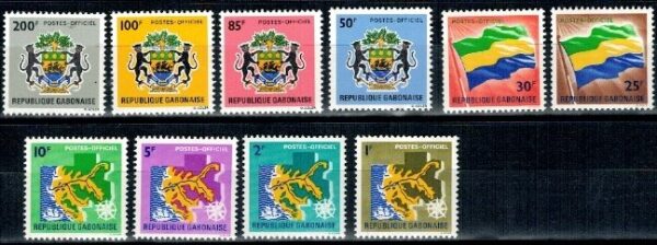 HERBY GABON URZĘDOWE MI.1-10**