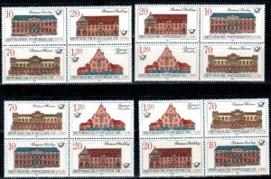 ARCHITEKTURA DDR MI.3067-3070** 4-BLOKI KOMPLET