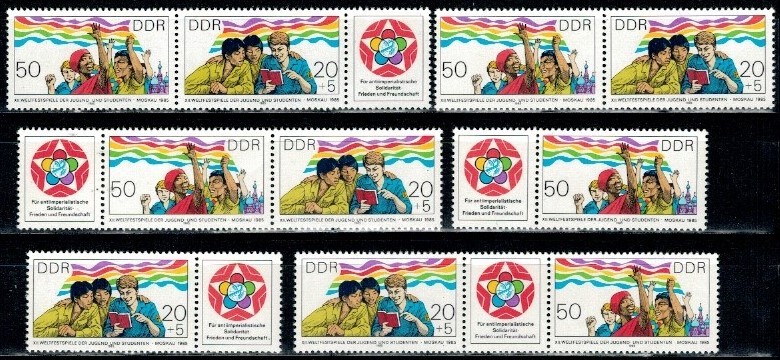 ŚWIATOWY FESTIWAL MŁODZIEŻY DDR MI.WZd639-644**