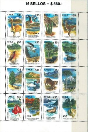 FLORA I FAUNA CHILE MI.ARK.1325-1340**