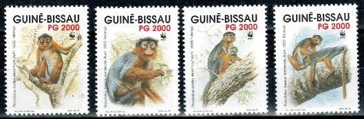 MAŁPY GWINEA BISSAU MI.1185-1188**
