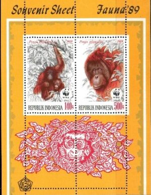 ORANGUTANY INDONEZJA MI.BL.68**