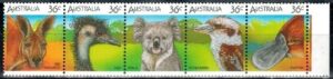 ZWIERZĘTA AUSTRALIA MI.988-992** PASEK