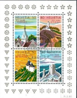 TURYSTYKA SZWAJCARIA MI.BL.25 KASOWANE