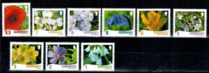 KWIATY GUERNSEY MI.1244-1253** BEZ NR.1247**