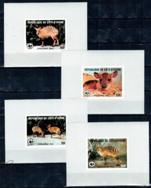 ZWIERZĘTA WYBRZEŻE KOŚCI SŁONIOWEJ MI.881-884** WYDANIE MINISTERIALNE
