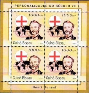 ZAŁOŻYCIEL CZERWONEGO KRZYŻA HENRI DUNANT GWINEA BISSAU MI.ARK.1958**