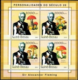 ODKRYWCA PENICYLINY SIR ALEXANDER FLEMING GWINEA BISSAU MI.ARK.1984-1987**