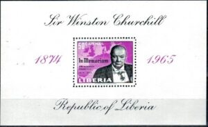 W.CHURCHILL LIBERIA MI.BL.37A**