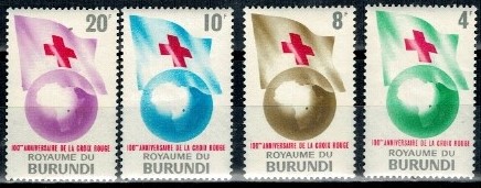 CZERWONY KRZYŻ BURUNDI MI.59-62**