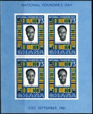 NARODOWY DZIEŃ ZAŁOŻYCIELA GHANA MI.BL.4**