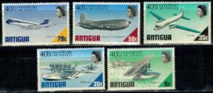 LOTNICTWO ANTIGUA MI.221-225**