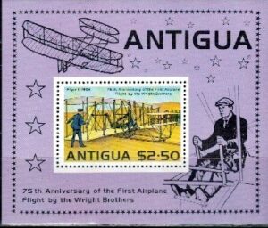 LOTNICTWO ANTIGUA MI.BL.34**