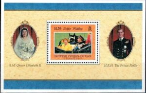 PARA KRÓLEWSKA BRYTYJSKIE TERYTORIUM OCEANU INDYJSKIEGO MI.BL.9**