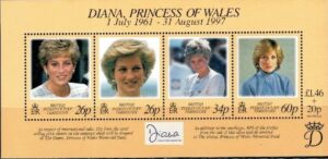 KSIĘŻNA DIANA BRYTYJSKIE TERYTORIUM OCEANU INDYJSKIEGO MI.BL.10**