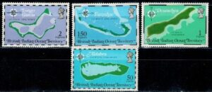 MAPY BRYTYJSKIE TERYTORIUM OCEANU INDYJSKIEGO MI.82-85**