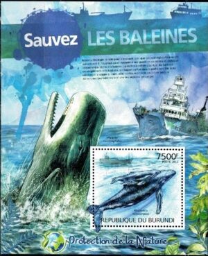 OCHRONA WIELORYBÓW BURUNDI MI.BL.245**