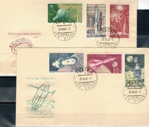 FDC LOT W KOSMOS CZECHOSŁOWACJA MI.1329-1334