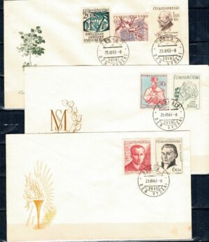 FDC SŁAWNI LUDZIE CZECHOSŁOWACJA MI.1386-1392