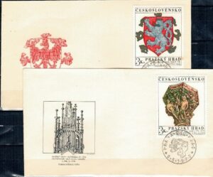 FDC HERBY CZECHOSŁOWACJA MI.2071-2072
