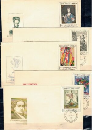 FDC MALARSTWO CZECHOSLOWACJA MI.1668-1672