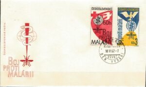 FDC WALKA Z MALARIĄ CZECHOSŁOWACJA MI.1348-1349