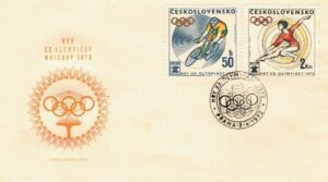 FDC OLIMPIADA LETNIA CZECHOSŁOWACJA MI.2069-2070