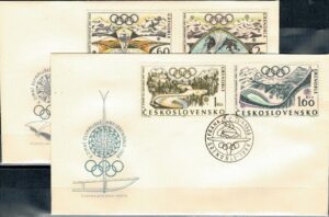 FDC OLIMPIADA ZIMOWA CZECHOSŁOWACJA MI.1763-1766