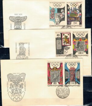 FDC OLIMPIADA SPORTOWA CZECOSŁOWACJA MI.1784-1786