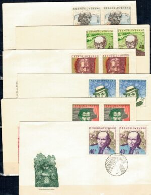 FDC SŁAWNI LUDZIE CZECHOSŁOWACJA MI.2073-2078