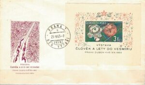 FDC LOT W KOSMOS CZECOSŁOWACJA MI.BL.19