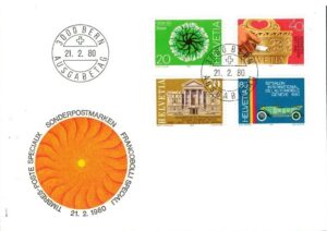 FDC ROCZNICA SZWAJCARIA MI.1170-1173