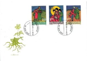 FDC BOŻE NARODZENIE LIECHTENSTEIN MI.1304-1306