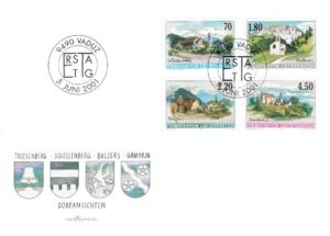 FDC ARCHITEKTURA LIECHTENSTEIN MI.1262-1265