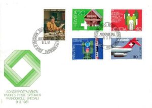 FDC ROCZNICA SZWAJCARIA MI.1191-1195