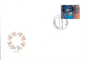 FDC LOT W KOSMOS LIECHTENSTEIN MI.1291
