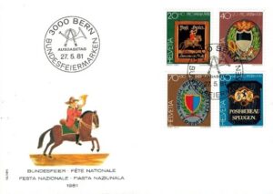 FDC ROCZNICA SZWAJCARIA MI.1199-1202