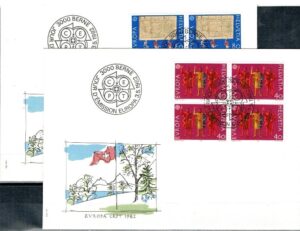 FDC EUROPA CEPT SZWAJCARIA MI.1221-1222