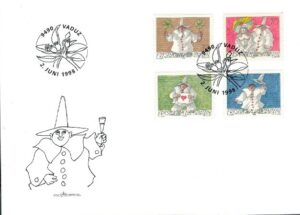 FDC POZDROWIENIA LIECHTENSTEIN MI.1173-1176