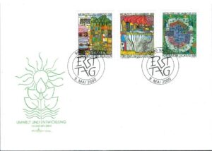 FDC WYSTAWA EXPO LIECHTENSTEIN MI.1235-1237