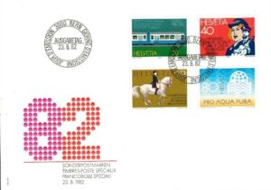 FDC ROCZNICA SZWAJCARIA MI.1232-1235