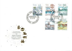 FDC ZNAKI ZODIAKU SZWAJCARIA MI.1227-1231