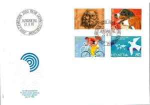 FDC ROCZNICA SZWAJCARIA MI.1256-1259