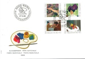 FDC MALARSTWO SZWAJCARIA MI.1317-1320