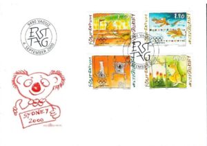 FDC OLIMPIADA LETNIA LIECHTENSTEIN MI.1241-1244