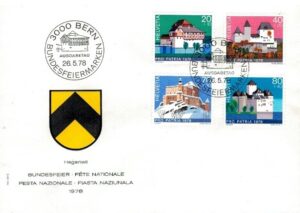 FDC ARCHITEKTURA SZWAJCARIA MI.1130-1133