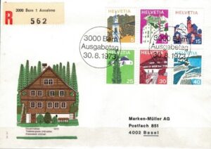 FDC ARCHITEKTURA SZWAJCARIA MI.1003-1008 NR1