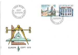 FDC EUROPA CEPT SZWAJCARIA MI.1128-1129 NR1