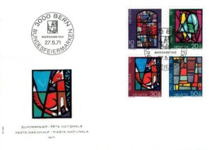 FDC WITRAŻE SZWAJCARIA MI.949-952